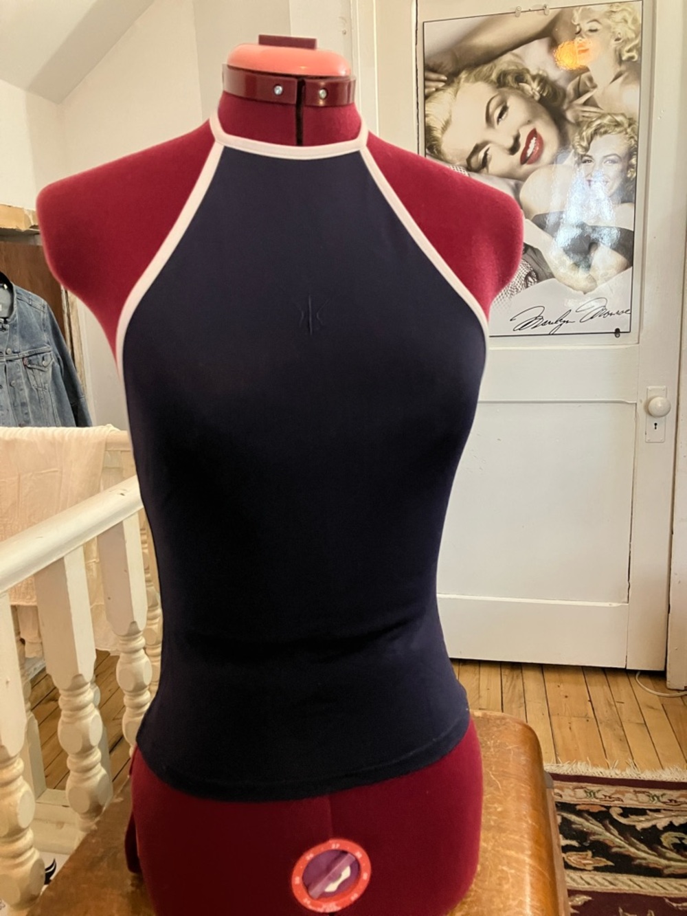 Vintage 90s Nick Coleman Halter Top Shield Logo Rave Y2K NWT Size 2